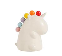 ARFUKA Cute Fruit Fork Set 6 Stainless Steel Food Picks Mini Appetizer Forks with Unicorn Ceramic Holder for Party, Salad, Cake, Dessert, Home Kitchen