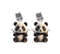 ARFUKA Cute Panda Phone Dust Plug Charm Lightning Port Protector Cover Compatible with iPhone 16, 14, 13, 12, 11, Pro/Max & AirPods Pack of 2