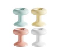 ARFUKA Donut-Shaped Toilet Button Pusher Self-Adhesive Toilet Tank Press Button Bathroom Hygiene Tool for Long Nail Protection Pack of 4