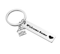 ARFUKA Engraved Welcome Home Keyring - Stainless Steel Keychain for Men Women, Durable Key Chain Key Ring, Ideal Housewarming Gift Daily Use Key Accessory