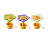 ARFUKA Flower-Shaped Toilet Button Pusher Self-Adhesive Bathroom Press Tool with Aromatherapy Tablets Long Nail Protection for Toilet Tank Pack of 3