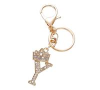 ARFUKA Gold Initial Letter Keyring with Rhinestones - Crown Metal Personalized Keychain Charm Bag Charm for Keys, Backpack, Bag - Ideal for Sister, Besties, Mom on Birthday, Christmas (Letter Y)