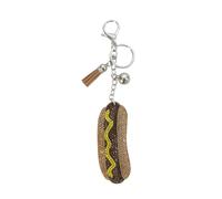 ARFUKA Hot Dog Keyring Full Crystal Rhinestone Keychain Key Ring Holder Alloy PU Leather Jewelry Car Bag Charm Accessories