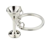 ARFUKA Keyring Cocktail Glass Pendant Keychain Metal Key Ring Charm Jewellery Christmas Birthday Gift Key Chain Key Ring Holder for Men and Women