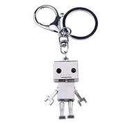 ARFUKA Keyring Cute Creative Robot Model Keychain Alloy Metal Key Chain Keyring, Christmas/Birthday Gift for Men and Women Silver