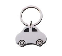 ARFUKA Keyring Cute Metal Car Shaped Keychain Alloy Key Chain Key Ring, Christmas/Birthday Gift for Men and Women Silver