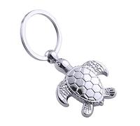 ARFUKA Keyring Fashion Tortoise Keychain Key Chain Animal Pendant Key Holder Simulation Sea Turtle Key Ring, Christmas/Birthday Gift for Men and Women Silver