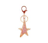 ARFUKA Keyring Five-Pointed Star Pendant Keychain Rhinestone Crystal Keyring Car Key Chain Key Holder Handbag Purse Charm, Gift Ideas for Her and Him, Gift Exchange Ideas