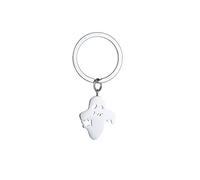 ARFUKA Keyring Ghost Pendant Keychain Zinc Alloy Key Chain Metal Keyfob Key Ring Gift for Christmas and Birthday Silver