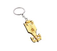ARFUKA Keyring Metal Racer Pendant Key Chain Alloy Keyring Unisex Key Organizer Holder Gift for Men and Women Gold