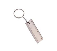 ARFUKA Keyring Mini Ruler Pendant Keychain Metal Key Ring Christmas Birthday Gift Key Chain for Men and Women Silver