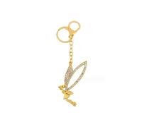 ARFUKA Keyring Rhinestone Angel Model Pendant Keychain Key Ring Bag Charm Jewellery Christmas Birthday Gift Keyrings Key Chain Key Ring Holder for Women Gold