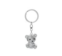 ARFUKA Keyring Rhinestone Bear Keychain Zinc Alloy Key Chain Metal Keyfob Key Ring Gift for Christmas and Birthday