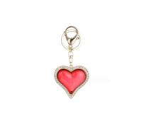 ARFUKA Keyring Rhinestone Heart Model Pendant Keychain Key Ring Bag Charm Jewellery Christmas Birthday Gift Keyrings Key Chain Key Ring Holder for Men and Women