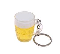 ARFUKA Keyring Simulation Beer Mug Pendant Keychain Metal Keyring Key Holder Men Women Key Chain Key Organizer Birthday Christmas Wedding Valentine's Day Gift for Men and Women