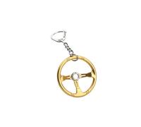 ARFUKA Keyring Steering Wheel Pendant Keyring Unisex Key Organizer Holder Keychain Birthday Christmas Wedding Valentine's Day Gift for Men and Women Gold