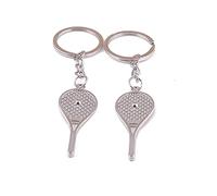ARFUKA Keyring Tennis Racket Pendant Couple Keyrings Metal KeychainUnisex Key Organizer Holder Keyring Birthday Christmas Wedding Valentine's Day Gift for Men and Women