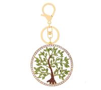 ARFUKA Keyring Tree of Life Pendant Keychain Rhinestone Crystal Keyring Car Key Chain Key Holder Handbag Purse Charm, Gift Ideas for Her, Gift Exchange Ideas