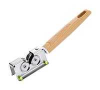 ARFUKA Knife Sharpener Stainless Steel Manual Knife Sharpener Kitchen Knife Sharpener with Ergonomic Handle and Wheel Sharpening System for Sharpening Kitchen Knives and Scissors