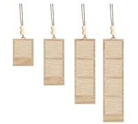ARFUKA Mini Wooden Hanging Picture Frames Memorial Photo Frame Ornament for Wall, Car & Christmas Tree Decorations Pack of 4