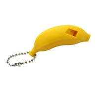 ARFUKA Novelty Banana Shaped Whistle Keyring, PLA Banana Charm with Ball Chain, Cute Fruit Whistle for Outdoor & Daily Use