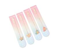 ARFUKA Painted Butterfly Shaped Metal Bookmark with Pendant - Page Holder Clip Reading Accessories for Book Lovers Writers & Readers Pack of 4
