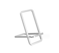 ARFUKA Phone Stand Foldable Mobile Phone Holder Slim Desktop Smartphone Holder Stand with Convenient Charging Port for All Mobile Phones White