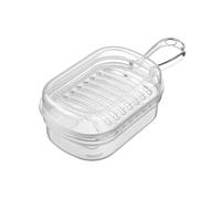 ARFUKA Plastic Garlic Grater Plate with Storage Box Multipurpose Kitchen Grater for Ginger, Lemon, Cheese, Chocolate & More Transparent
