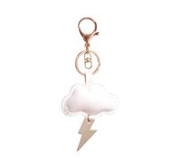 ARFUKA PU Leather Cloud Keyring with Alloy Ring Elegant Bag Charm & Keychain Accessory for Purses & Keys