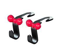 ARFUKA Red Bow Car Purse Hook Plastic Headrest Hooks for Car Seat Back Universal Organizer Hanger for Handbag, Purse, Coat - Car Accessories for Women Pack of 2
