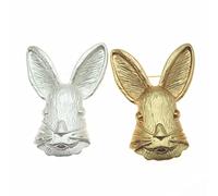 ARFUKA Retro Rabbit Brooch Set Vintage Metal Collar Pins Men & Women Decorative Brooches for Jacket, Bag, Scarf Pack of 2