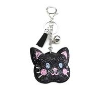 ARFUKA Rhinestone Cat Keychain Sparkling Cute Bag Charms for Purse, Backpack & Handbag Decor for Women & Girls, Keyring Pendant Accessories