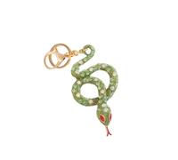 ARFUKA Rhinestone Keyring Sparkling Crystal Keychain Snake Design Car Key Ring Key Holder Jewelry for Women Men, Bag Purse Charm Accessory