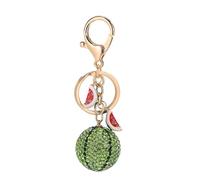 ARFUKA Rhinestone Keyring Sparkling Crystal Keychain Watermelon Design Car Key Ring Jewelry for Women Men, Bag Purse Charm Accessory