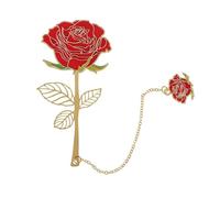 ARFUKA Rose Shaped Metal Bookmark with Pendant - Elegant Page Holder Clip Reading Accessories for Book Lovers Writers & Readers