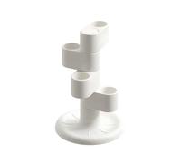 ARFUKA Rotatable Toothbrush Holder Plastic 4 Slots Toothbrush Organizer for Bathroom Vanity Countertop White