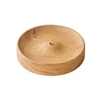ARFUKA Round Solid Wood Incense Holder Incense Burner Stick Holder with Ash Catcher, Perfect for Home Décor, Meditation, Yoga - Natural Wood Aromatherapy Accessory for Living Room