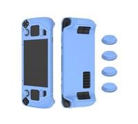 ARFUKA Silicone Protective Case Compatible with Steam Deck (LCD) with 4 Thumb Grip Caps Full-Body Protection, Anti-Scratch, Washable Enhanced Grip Sleeve & Accessories (Blue)