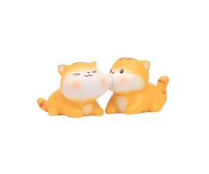 ARFUKA Small Animal Statues Home Decor Cute Cat Decorative Resin Ornaments for Living Room, Bedroom, Office Desktop, Cabinets, Bookshelf Decor