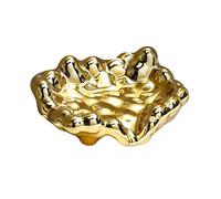 ARFUKA Soap Dish, Gold, Plastic, Draining, Non-Slip, Bathroom Kitchen, 110 x 160 cm