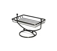 ARFUKA Soap Dish Stainless Steel Soap Basket Soap Saver Soap Sponges Scrubber Holder for Bathroom & Kitchen Black
