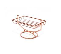 ARFUKA Soap Dish Stainless Steel Soap Basket Soap Saver Soap Sponges Scrubber Holder for Bathroom & Kitchen Rose Gold