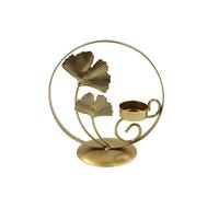 ARFUKA Tealight Holder Metal Ginkgo Tea Light Candle Holder Tea Light Candle Holders for Home Tabletop Decorations Holiday Table Display Kitchen Thanksgiving Christmas Decor Gold