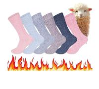 ARG 6 Pairs Ladies Soft Thermal Premium Quality Thick Wool Blend Boot Socks Mix Colours Size UK 4-7 EU 37-42
