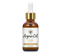 Argan Cosmetics 100% Pure Organic Moroccan Argan Oil for Hair, Skin, Nails, Cuticles, Face and Beards Cold Pressed Odourless Filtered by Cotton and Charcoal Natural Moisturiser 60ml