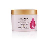 Argan+ Deeply Soothing Body Butter, Rose Otto Oil Vegan Moisturising Body Cream, 300ml