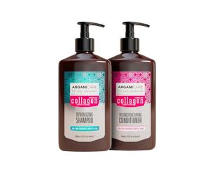 Arganicare | Duo Shampoo + Conditioner | With Collagen | Cleanses & Maintains Natural Moisture Level | Gives Volume to Your Hair | All Hair Types | 1x400 ML+ 1x400mL