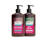 ARGANICARE | Keratin Shampoo + Conditioner | Regenerates Hair Intensely | Prevents and Treats Split Ends | Soft, Silky, Shiny Hair | Made in France | 2x400ML