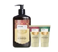 ARGANICARE | Ricin range | Growth Accelerating Shampoo 400 ml + Shampoo 50 ml + Mask 50 ml | With organic castor oil | Hair care | Feed | Reinforce | Moisturises | All hair types