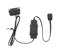 ARGB Controller, 5V 3 Pin ARGB Product to SATA Power Supply Controller Portable Light Stripe Remote Controller for PC Fans Coolers DIY ARGB Devices (Black)
